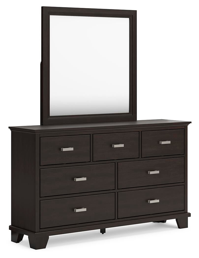 Covetown Queen Panel Bed, Dresser, Mirror, Chest and Nightstand
