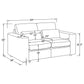 Amador 2-piece Chenille Upholstered Track Arm Sofa Set Camel