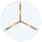 Eloise Round Glass Top Curved Metal Side Table Gold
