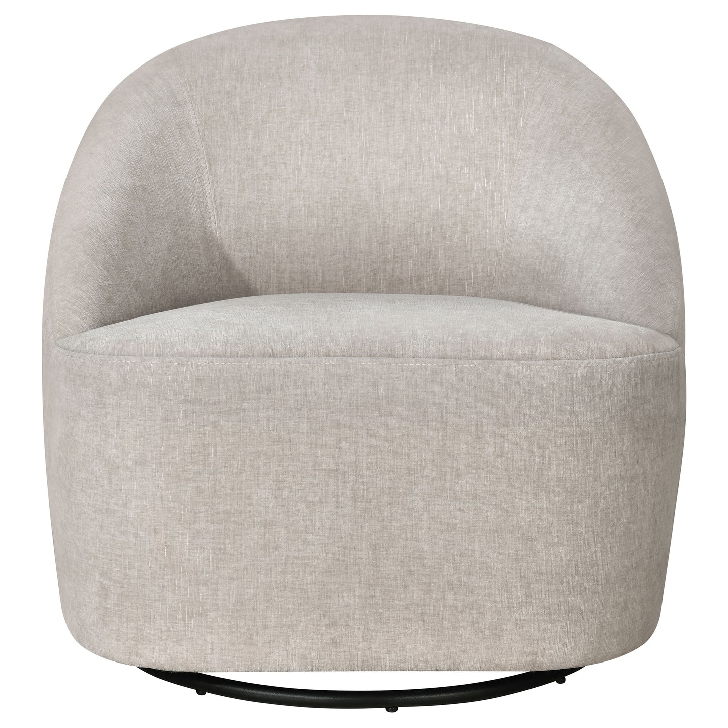 Leon Chenille Upholstered Swivel Accent Chair Beige