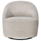 Leon Chenille Upholstered Swivel Accent Chair Beige
