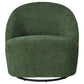 Leon Chenille Upholstered Swivel Accent Chair Green
