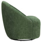 Leon Chenille Upholstered Swivel Accent Chair Green