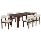 Faulkner 7-piece 84-inch Extension Dining Set Cream