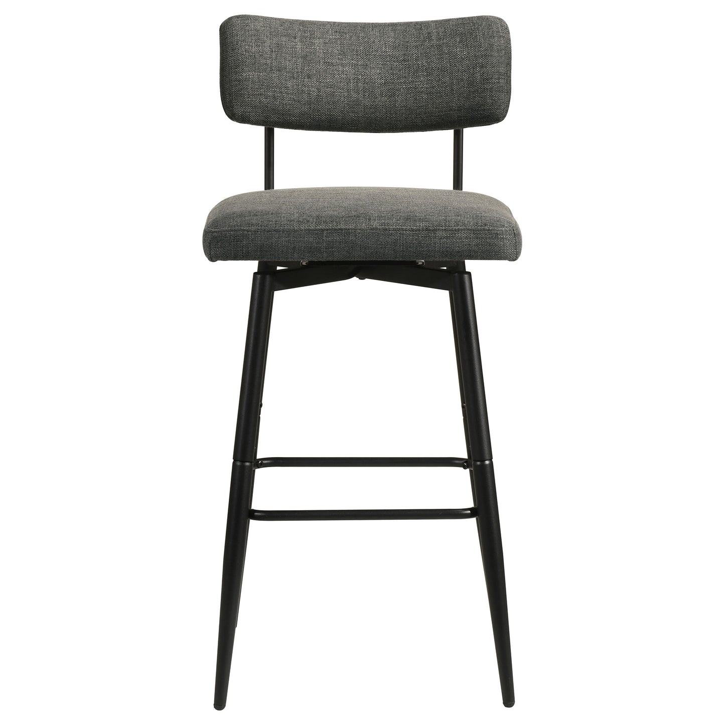 Levine Fabric Upholstered Swivel Bar Chair Grey (Set of 2)