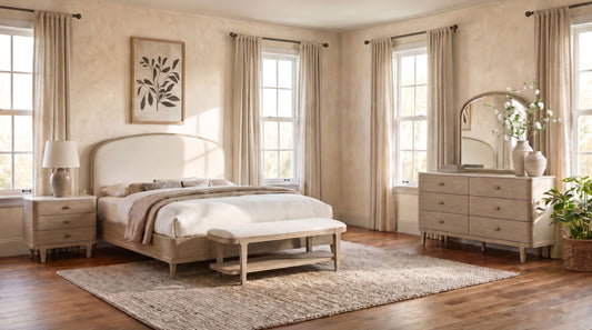 Lucaire 4-piece Queen Bedroom Set Sandstone