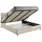 Reeves Upholstered Eastern King Lift-Top Storage Platform Bed Beige