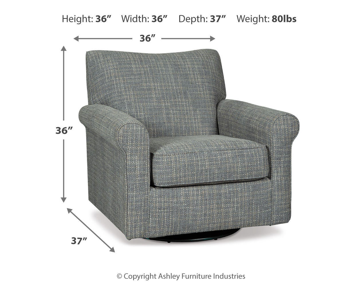 Renley Swivel Glider Accent Chair