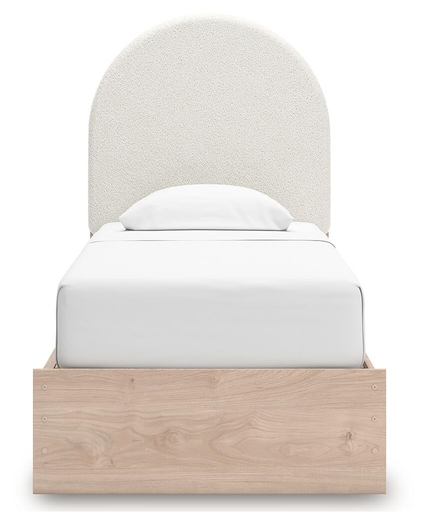 Arloster Twin Upholstered Panel Bed with Storage