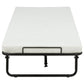 Massey Twin Folding Bed Frame with Memory Foam Mattress Black