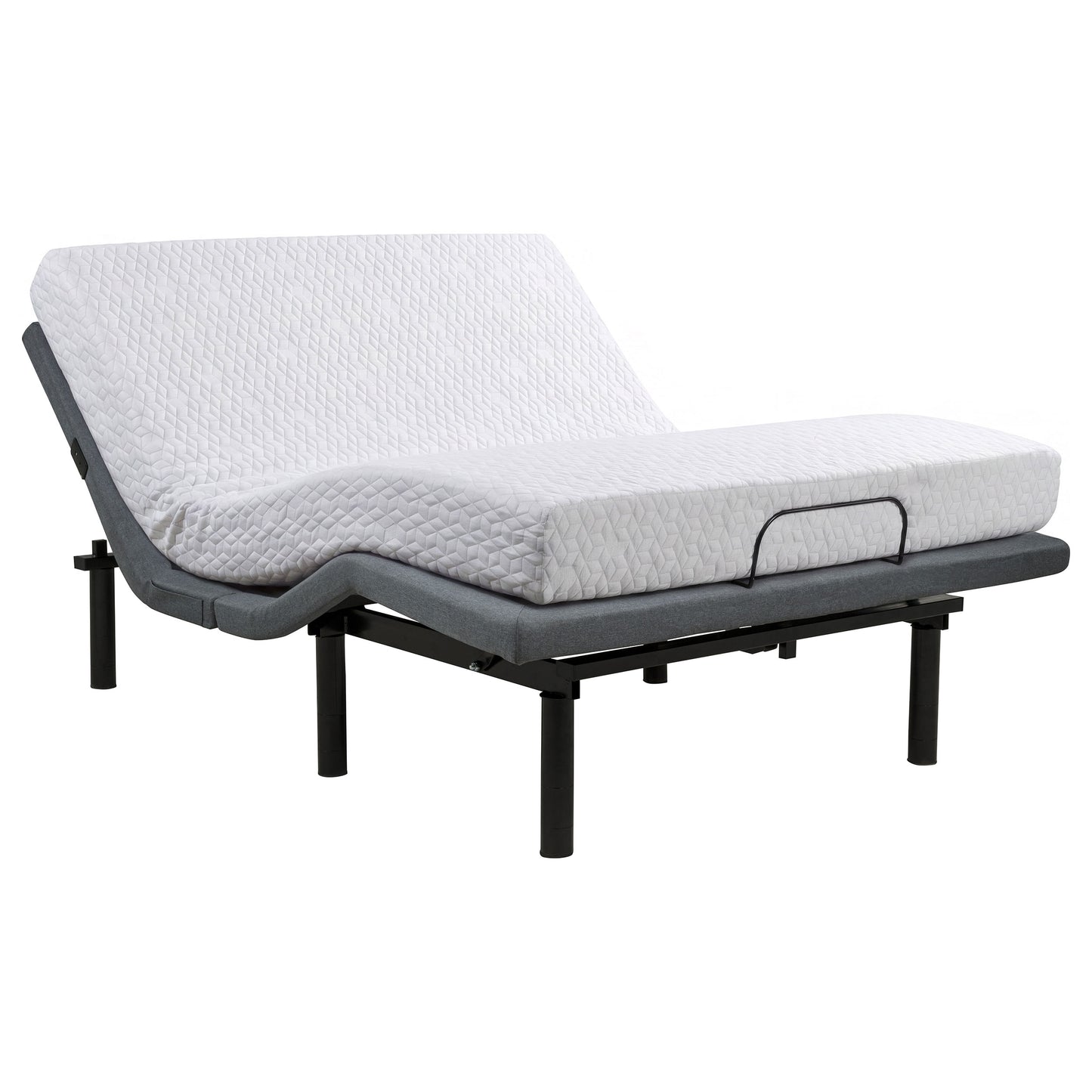 Weston Queen Dual-Motor Massage Adjustable Bed Base in Black and Grey