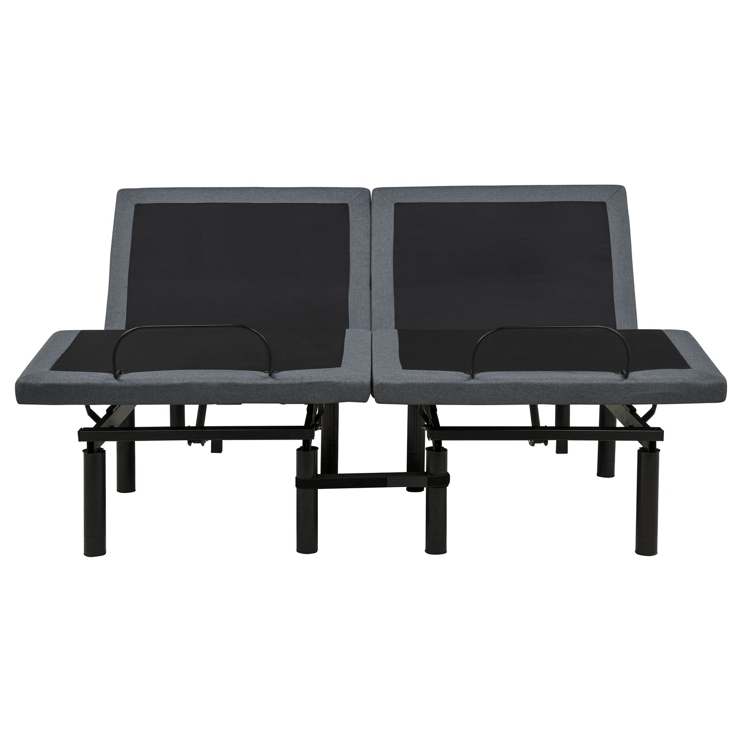 Weston Split Eastern King Massage Adjustable Bed Base in Black and Grey
