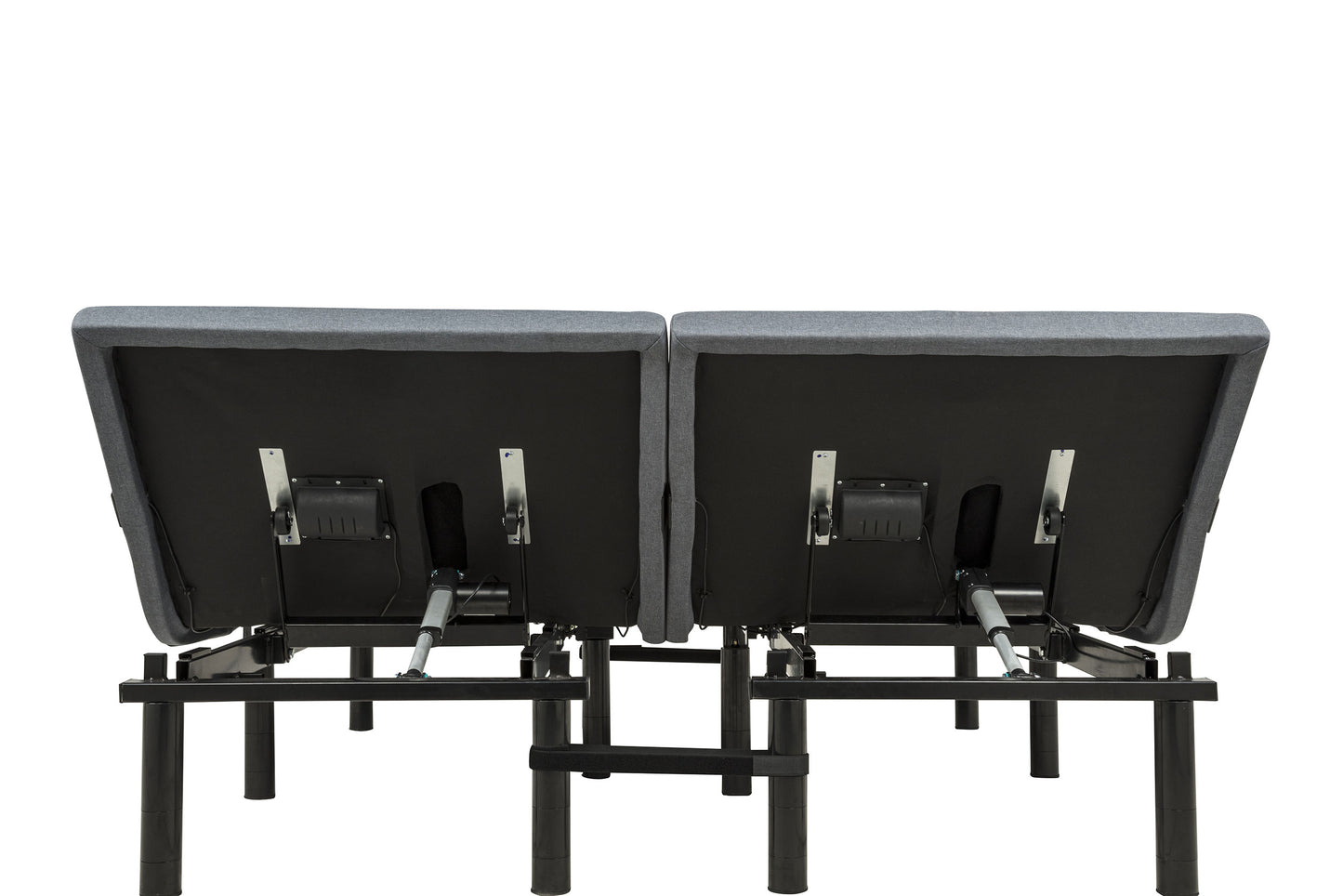 Weston Split Eastern King Massage Adjustable Bed Base in Black and Grey