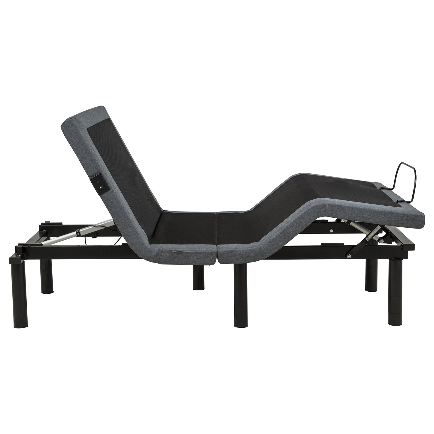 Weston Twin Dual-Motor Massage Adjustable Bed Base in Black and Grey