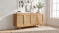 Fabra 4-door Dining Sideboard Storage Console Honey