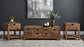 Esther 3-Piece Solid Sheesham Coffee and End Table Set Natural