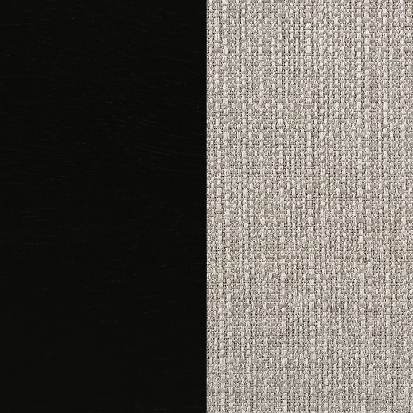 Sykes Fabric Upholstered Ladder Back Side Chair Black and Beige (Set of 2)