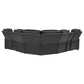 Zuma 3-Piece Dual Power Faux Leather Reclining Sectional Sofa Black
