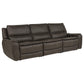 Marcell 3-Piece Transitional Power Reclining Sofa with USB Charging Grey