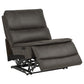 Marcell 5-Piece 3-Seat Power Home Theater Seating with Dual Consoles Grey