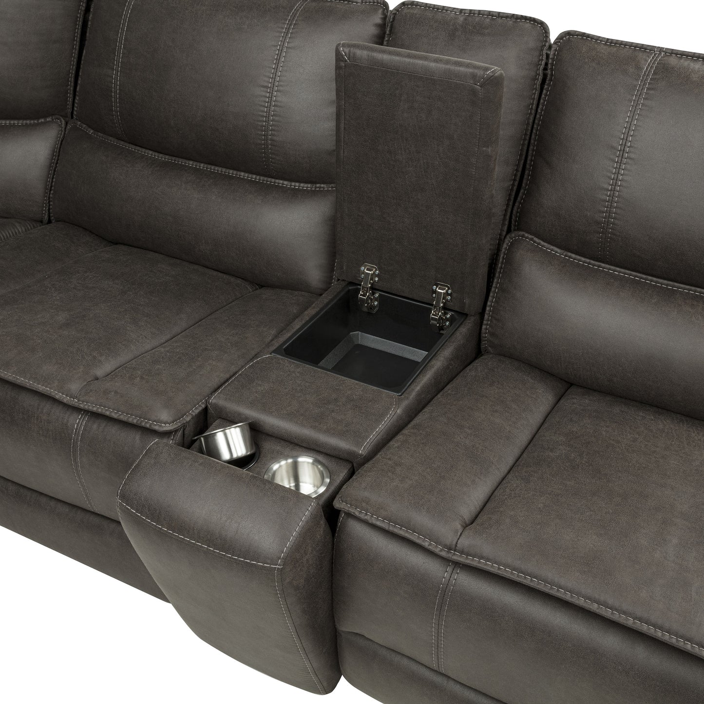 Marcell 3-Piece Power Reclining Loveseat with Charging Console Grey