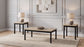 Garza 3-Piece Rectangular Coffee Table Set Greige Oak