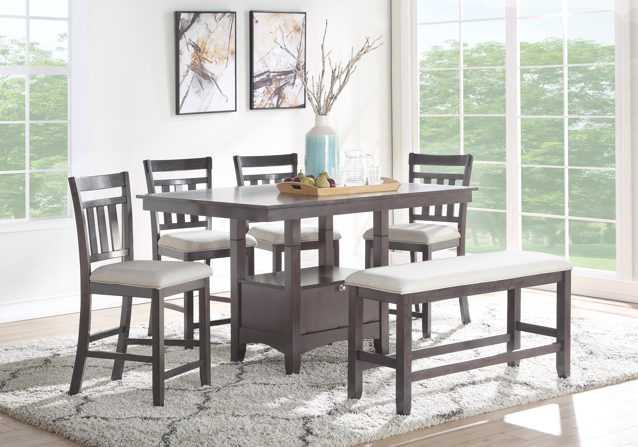 Shop Miami Counter Height 6 Piece Set at JB's Furniture Milwaukee's