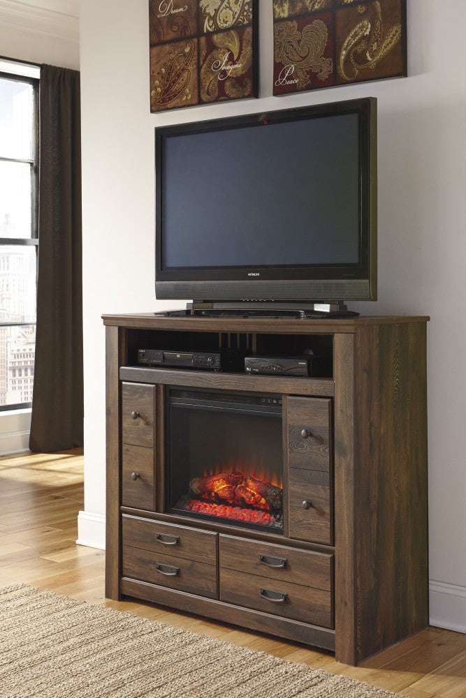 Quinden Media Chest with Fireplace