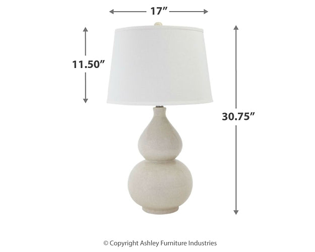 Saffi Ceramic Table Lamp (1/CN) JB's Furniture  Home Furniture, Home Decor, Furniture Store