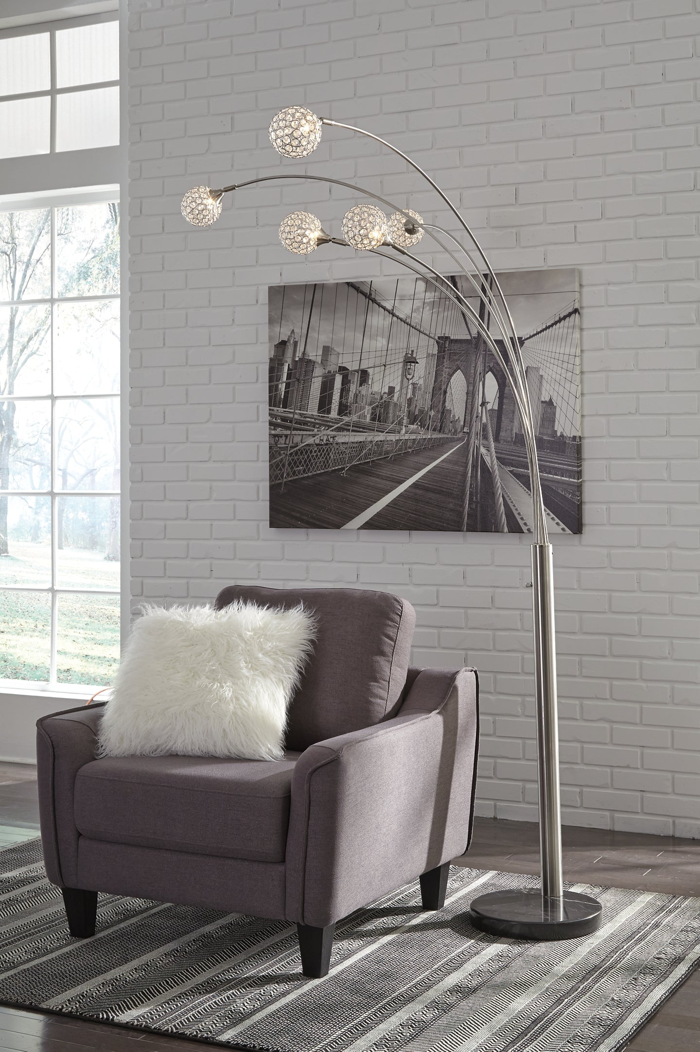 Winter Metal Arc Lamp (1/CN) JB's Furniture  Home Furniture, Home Decor, Furniture Store