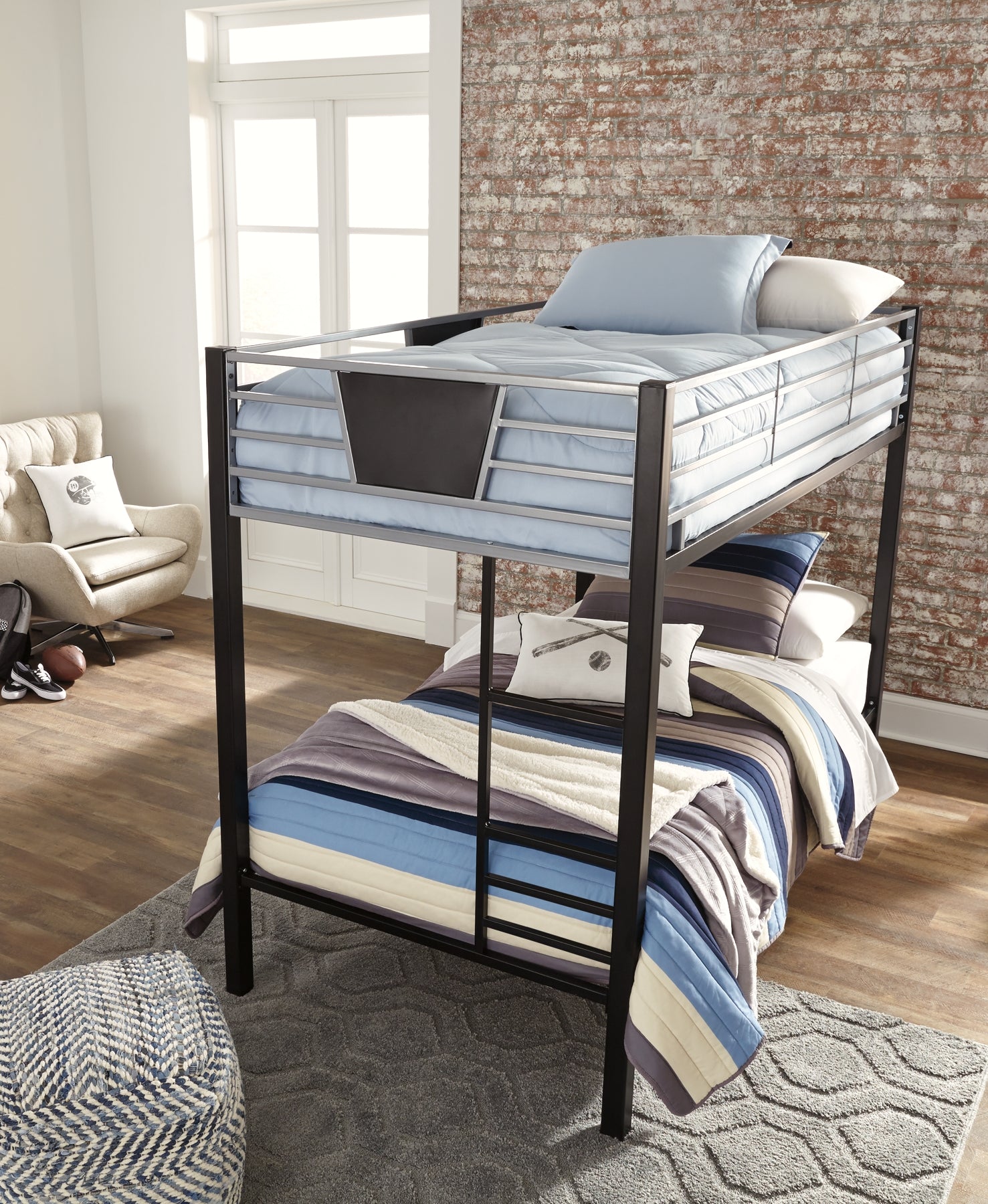 Dinsmore Twin/Twin Bunk Bed w/Ladder JB's Furniture  Home Furniture, Home Decor, Furniture Store