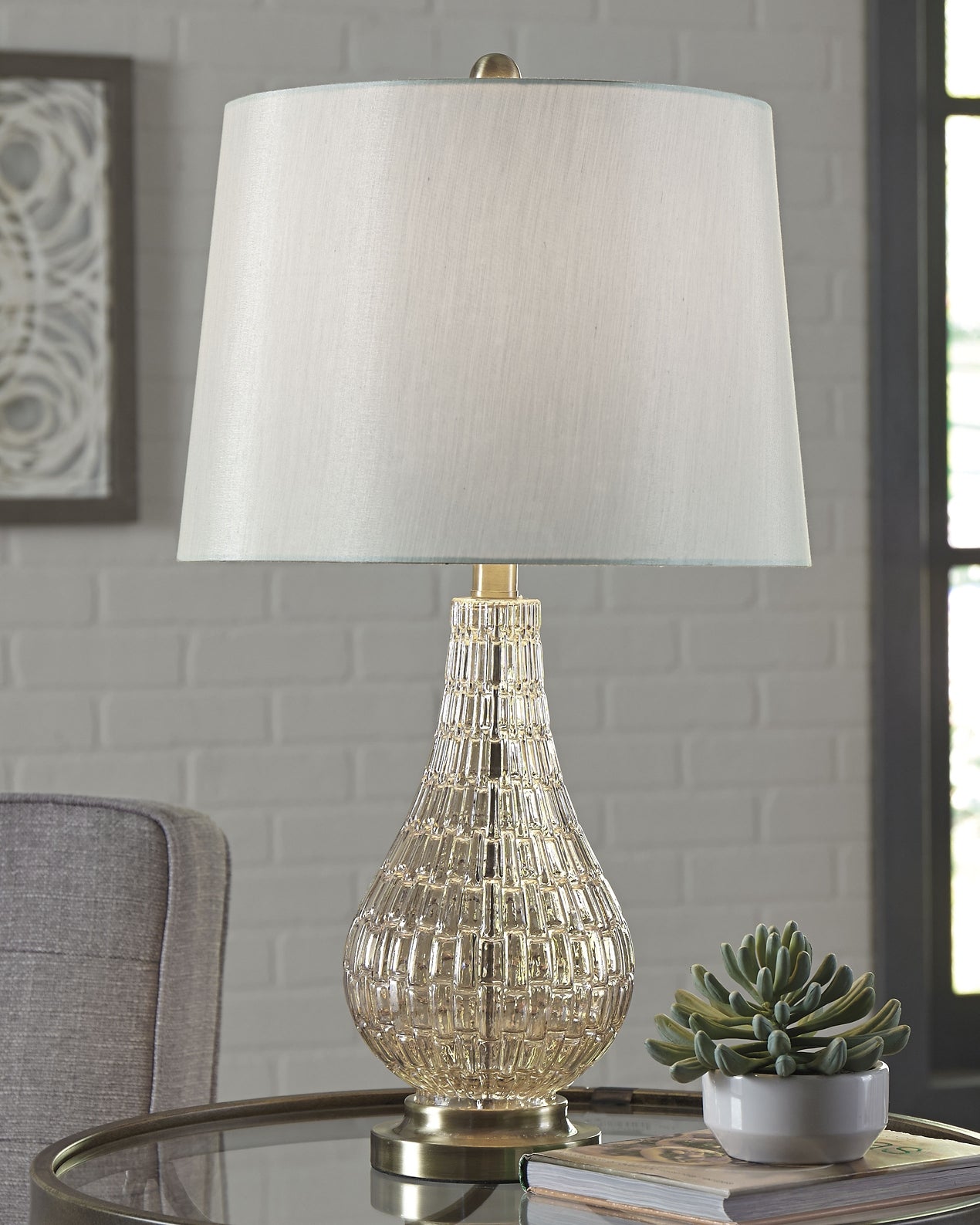 Latoya Glass Table Lamp (1/CN) JB's Furniture  Home Furniture, Home Decor, Furniture Store