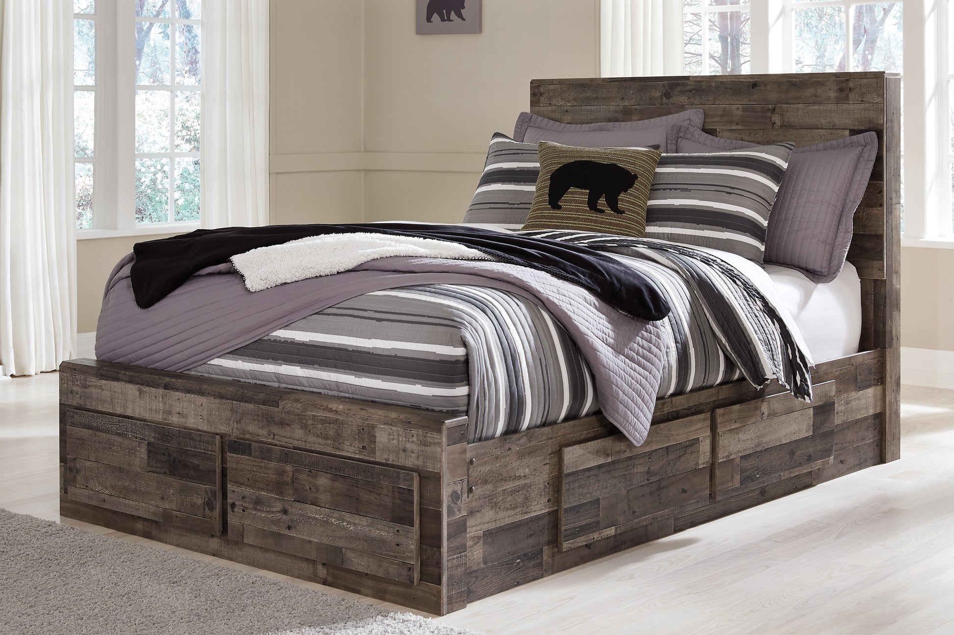 Derekson Queen Panel Bed with 6 Storage Drawers JB's Furniture  Home Furniture, Home Decor, Furniture Store