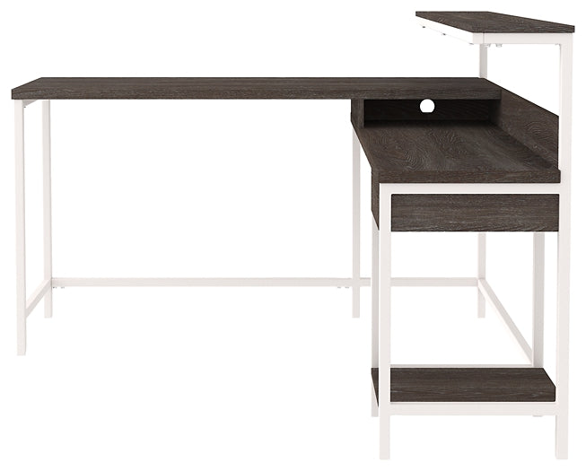 Dorrinson L-Desk with Storage JB's Furniture  Home Furniture, Home Decor, Furniture Store