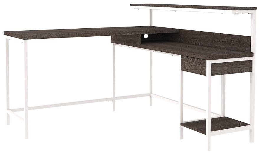 Dorrinson L-Desk with Storage JB's Furniture  Home Furniture, Home Decor, Furniture Store