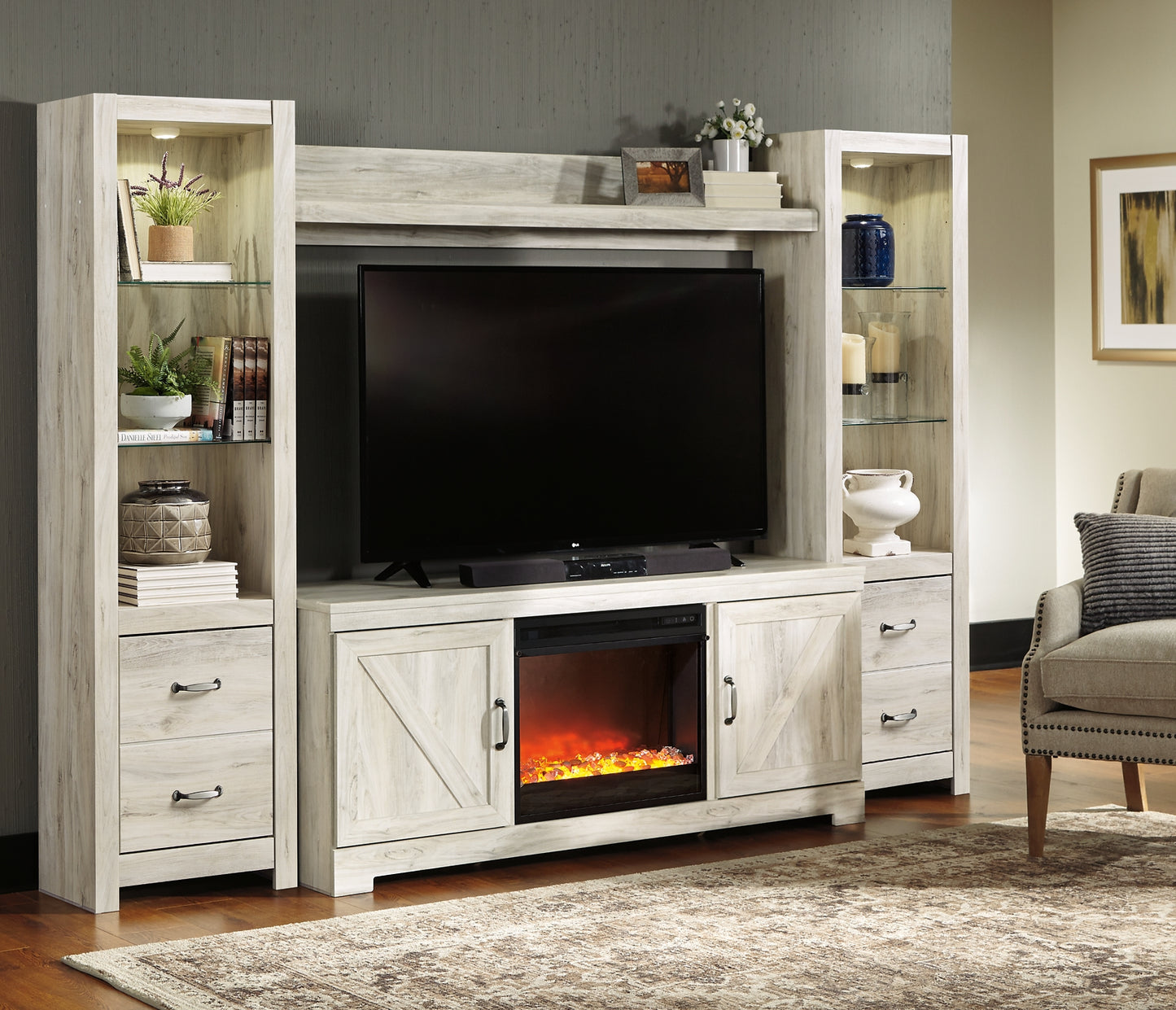 Bellaby 4-Piece Entertainment Center with Fireplace JB's Furniture  Home Furniture, Home Decor, Furniture Store
