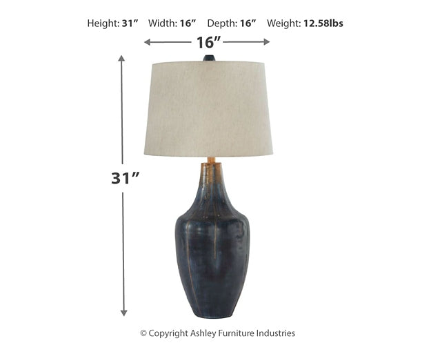 Evania Metal Table Lamp (1/CN) JB's Furniture  Home Furniture, Home Decor, Furniture Store