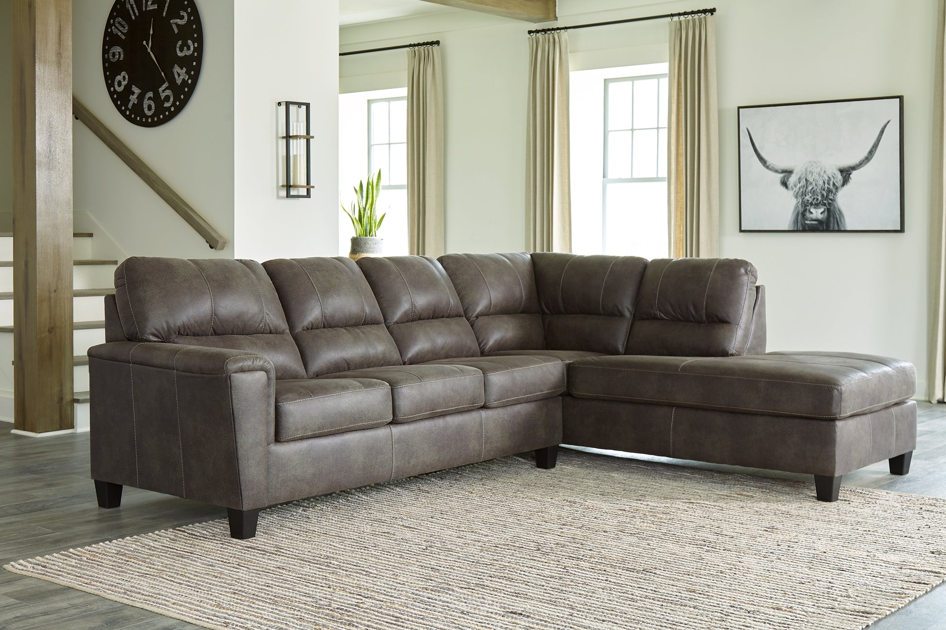 Navi 2-Piece Sleeper Sectional with Chaise JB's Furniture  Home Furniture, Home Decor, Furniture Store