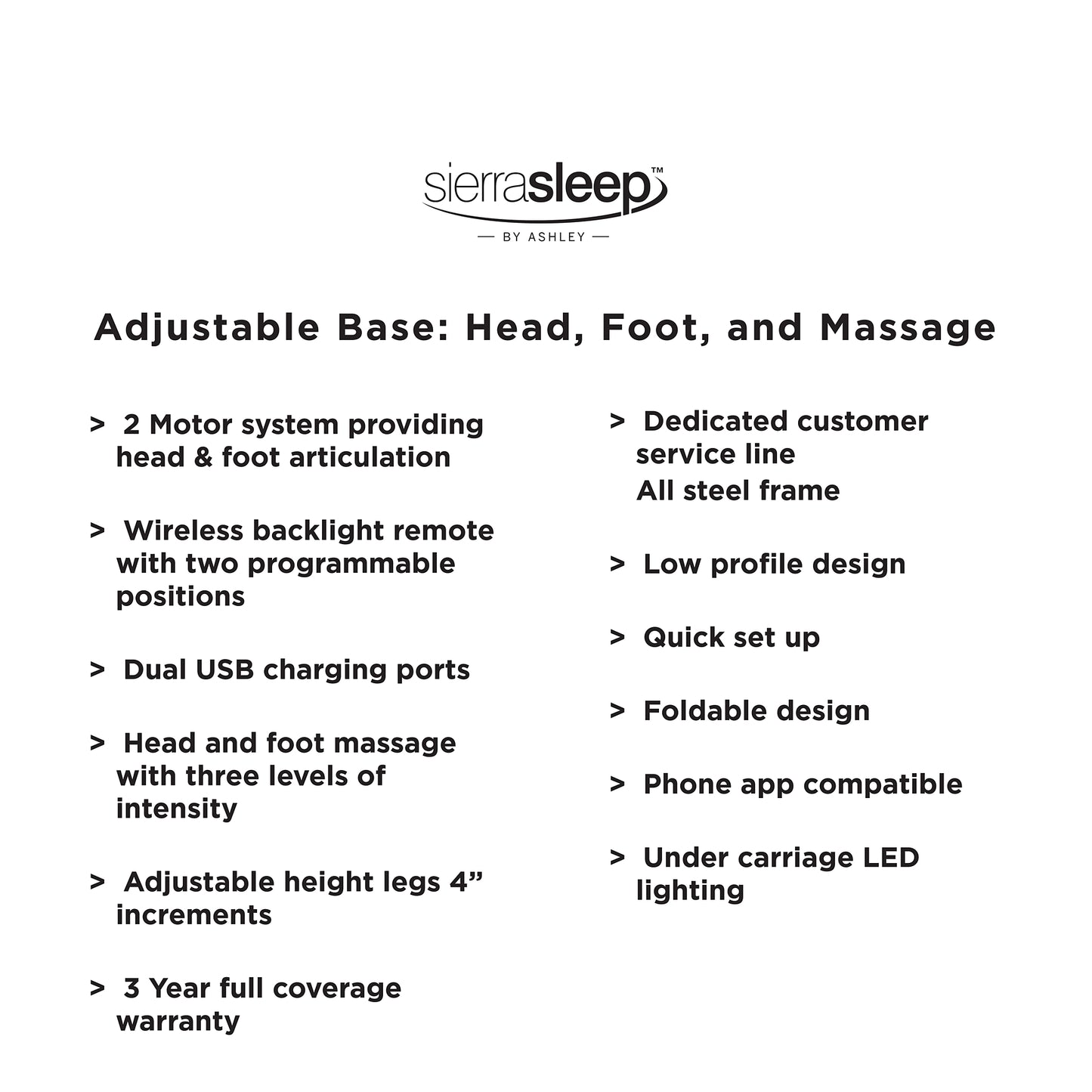 Head-Foot Model Better Adjustable Base JB's Furniture Furniture, Bedroom, Accessories