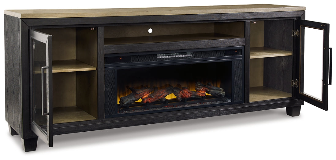 Foyland 83" TV Stand with Electric Fireplace JB's Furniture Furniture, Bedroom, Accessories