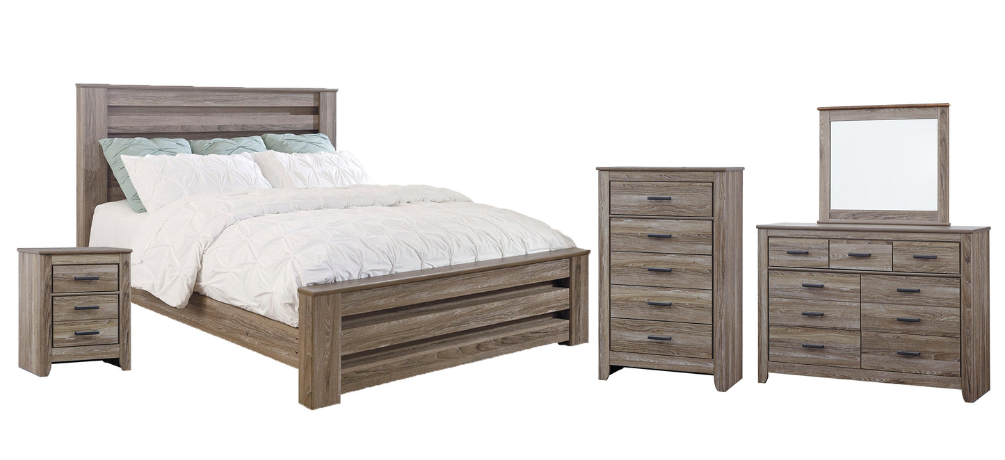 Zelen King Panel Bed with Mirrored Dresser, Chest and Nightstand JB's Furniture  Home Furniture, Home Decor, Furniture Store