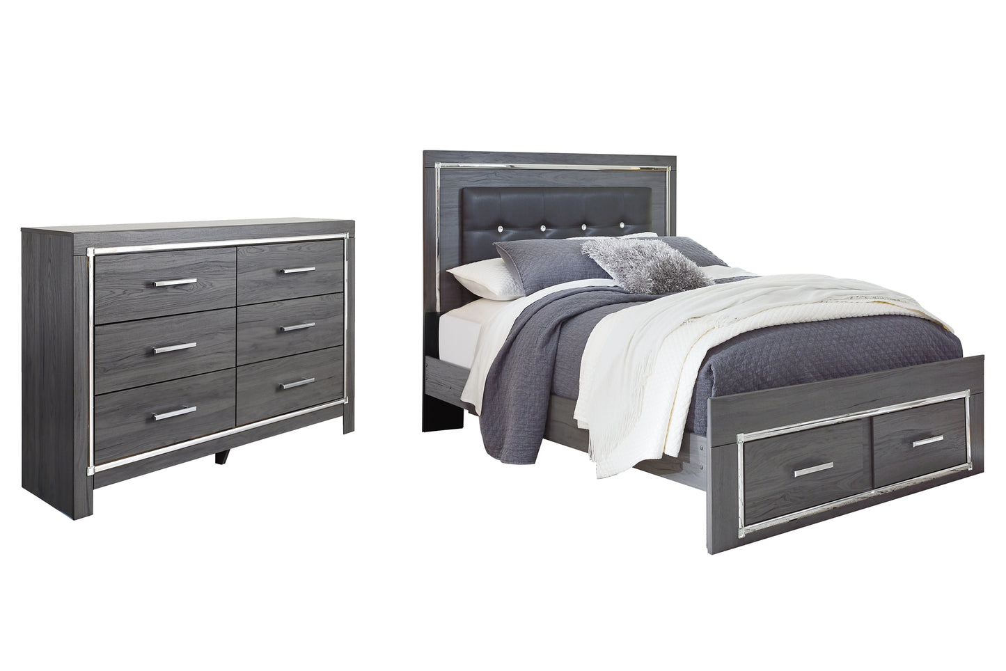 Lodanna Queen Panel Bed with 2 Storage Drawers with Dresser JB's Furniture  Home Furniture, Home Decor, Furniture Store