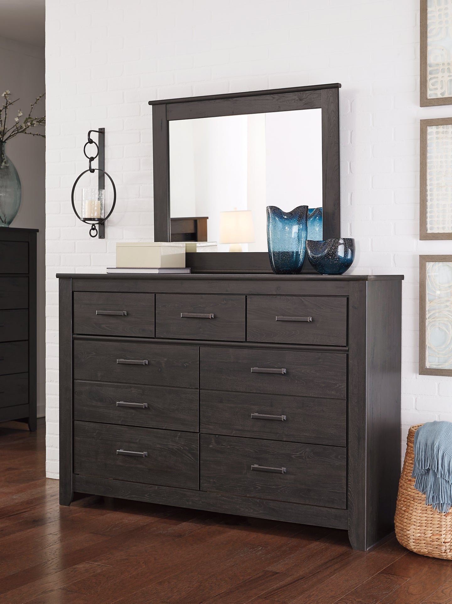 Brinxton Queen Panel Bed with Mirrored Dresser, Chest and Nightstand JB's Furniture  Home Furniture, Home Decor, Furniture Store
