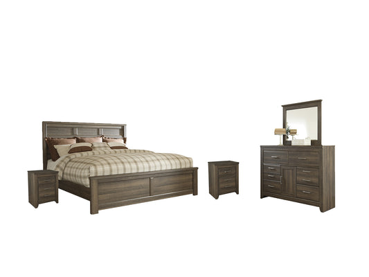 Juararo California King Panel Bed with Mirrored Dresser and 2 Nightstands JB's Furniture  Home Furniture, Home Decor, Furniture Store