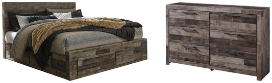 Derekson King Panel Bed with 2 Storage Drawers with Dresser JB's Furniture  Home Furniture, Home Decor, Furniture Store