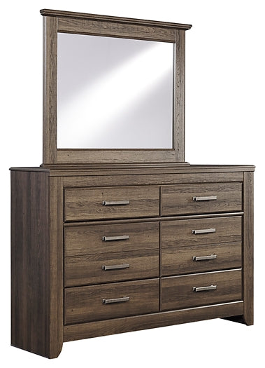 Juararo California King Poster Bed with Mirrored Dresser, Chest and Nightstand JB's Furniture  Home Furniture, Home Decor, Furniture Store