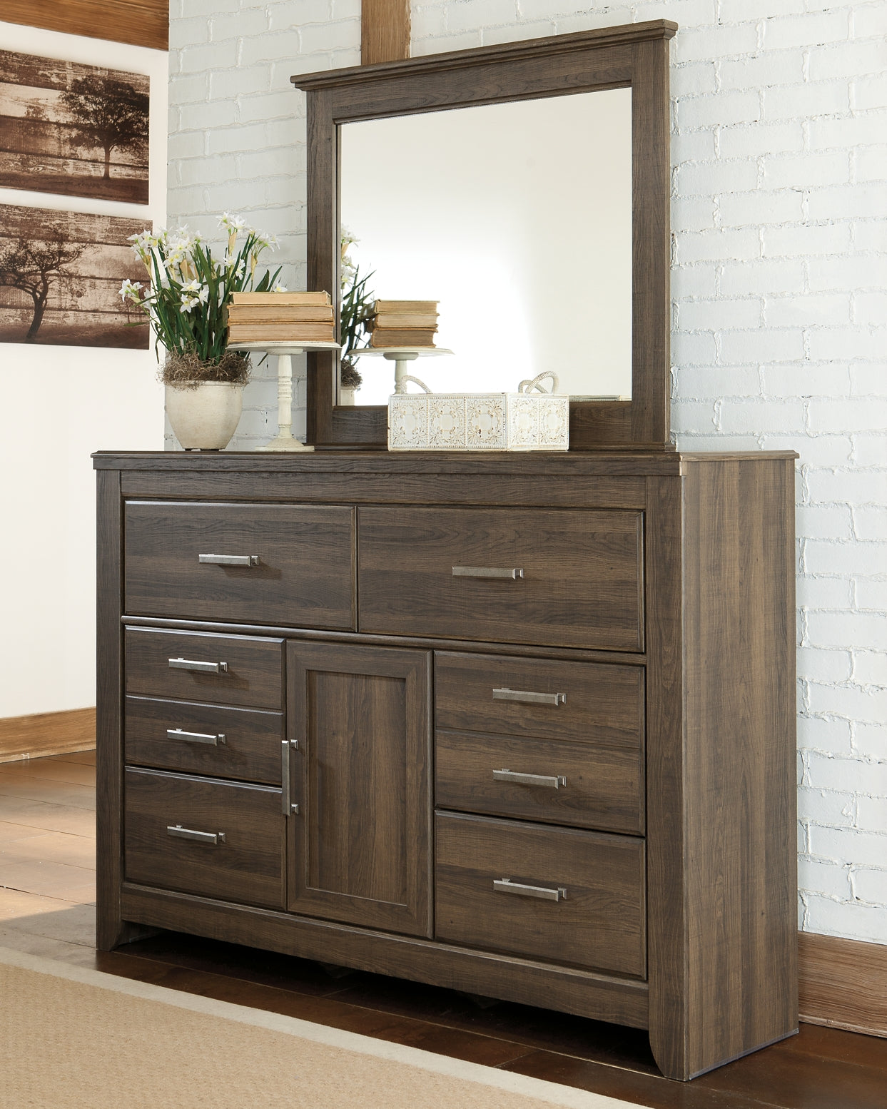 Juararo King/California King Panel Headboard with Mirrored Dresser JB's Furniture  Home Furniture, Home Decor, Furniture Store