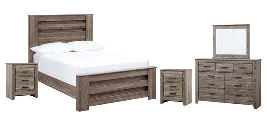 Zelen Full Panel Bed with Mirrored Dresser and 2 Nightstands JB's Furniture  Home Furniture, Home Decor, Furniture Store