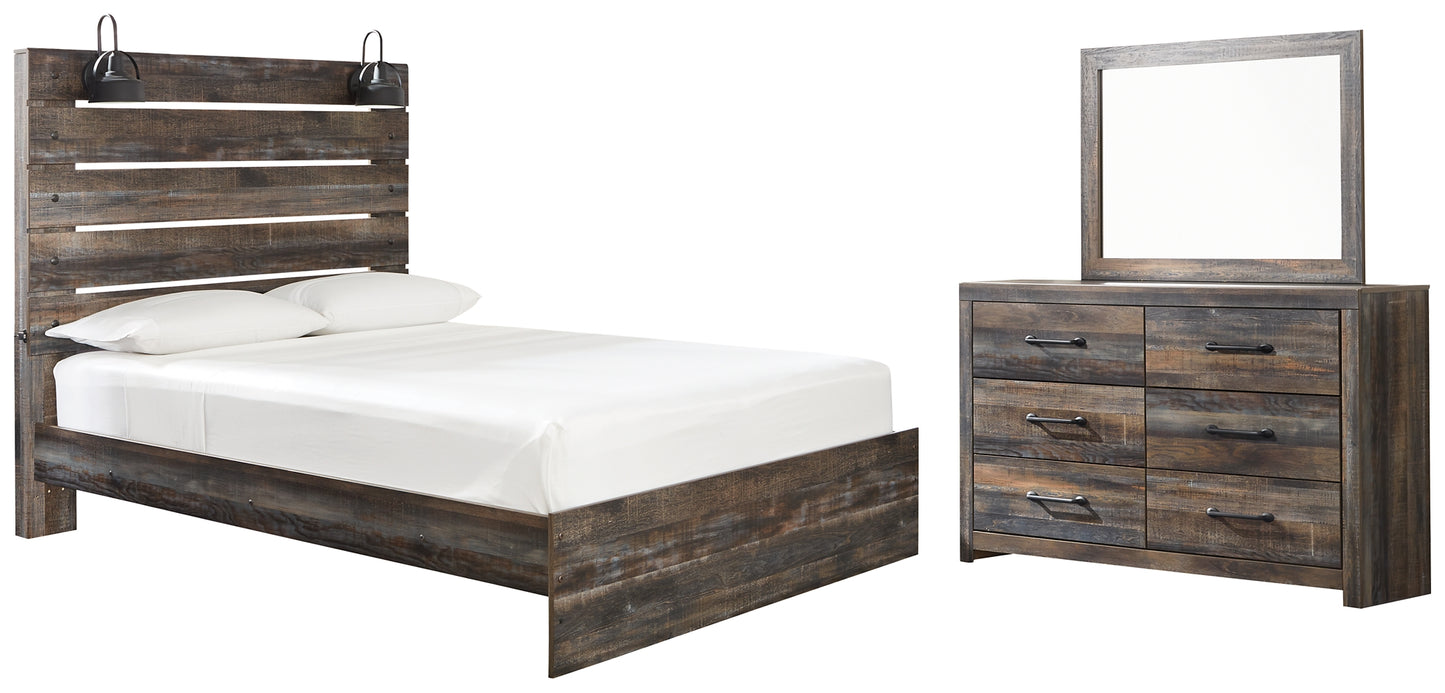 Drystan Queen Panel Bed with Mirrored Dresser JB's Furniture  Home Furniture, Home Decor, Furniture Store