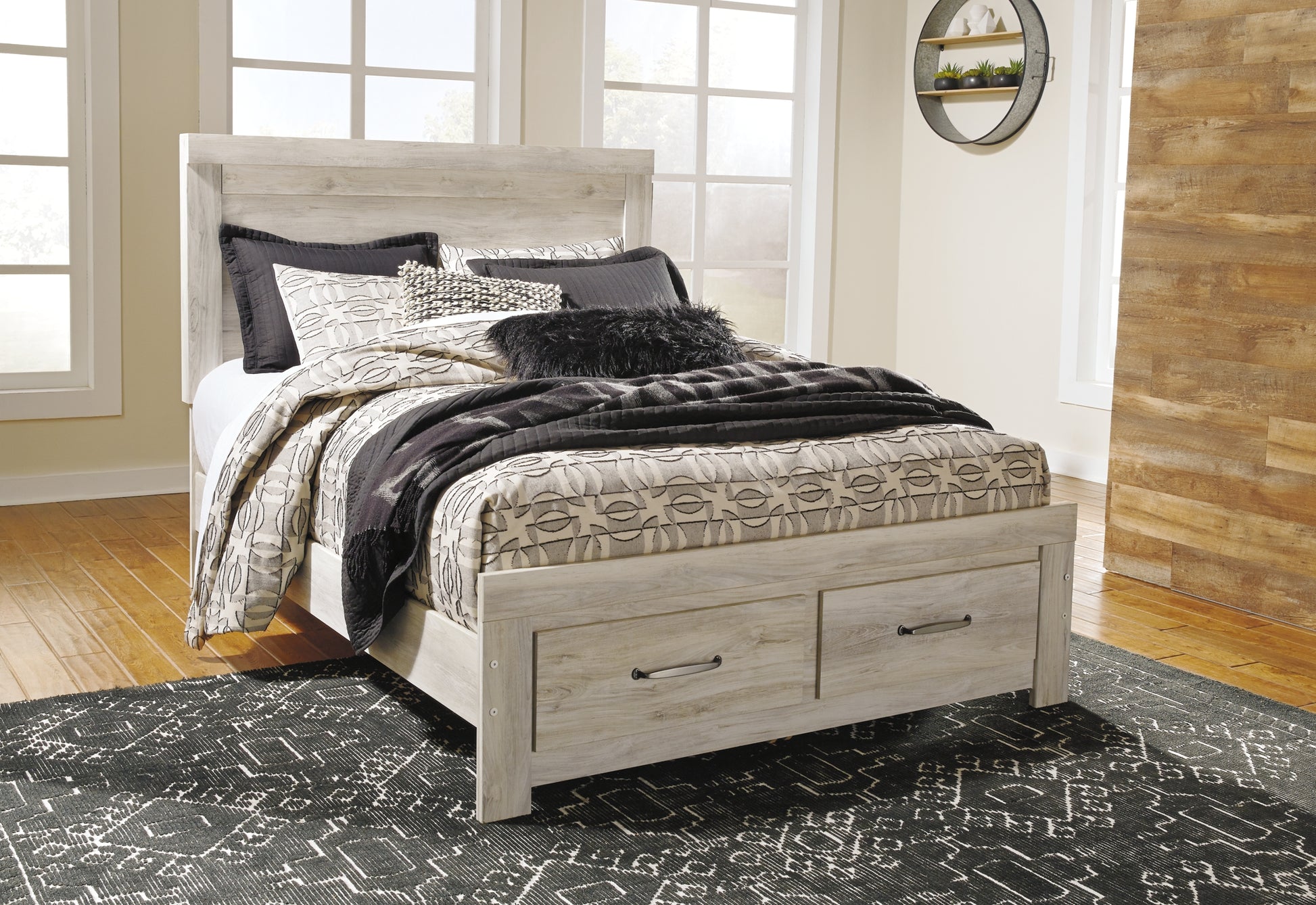 Bellaby Queen Platform Bed with 2 Storage Drawers with Mirrored Dresser JB's Furniture  Home Furniture, Home Decor, Furniture Store